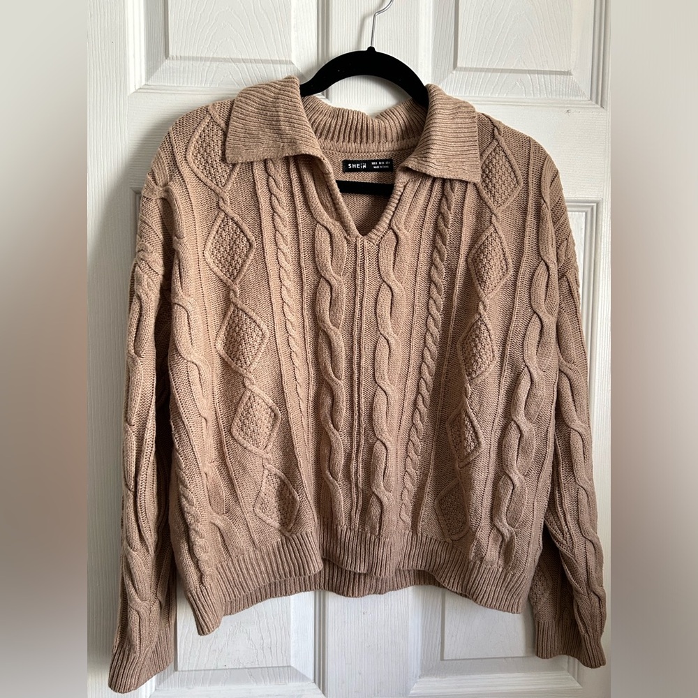 Shein tan sweater